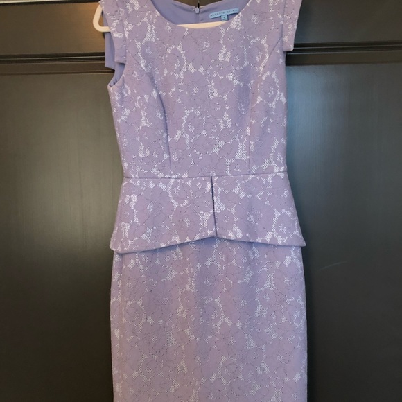 Antonio Melani lavender dress size 4 with peplum skirt - Picture 2 of 7